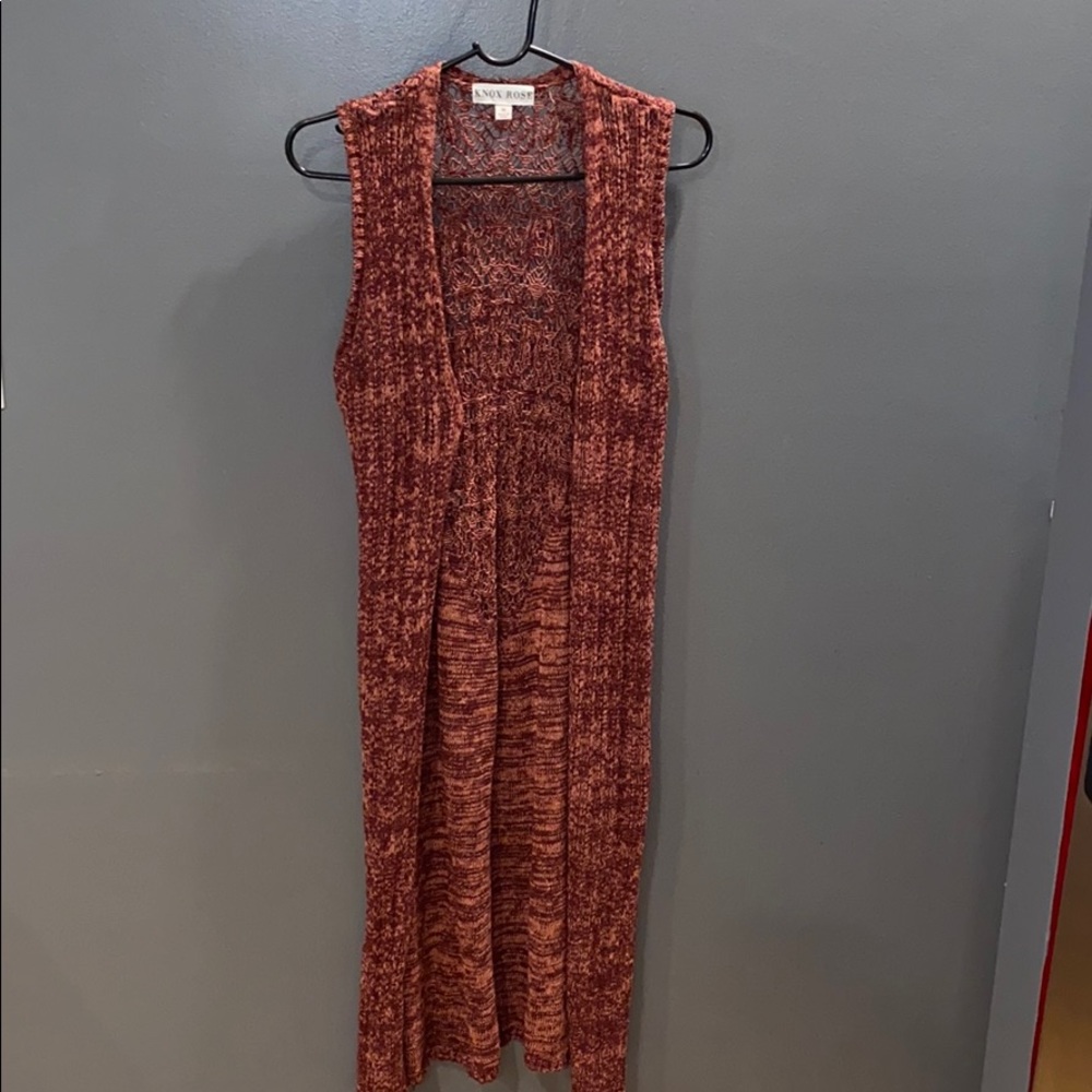 Knox Rose Sweater Duster Vest